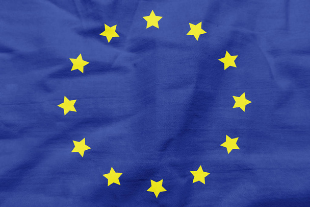 Bandera del euro sobre una textura
 - Foto, Imagen