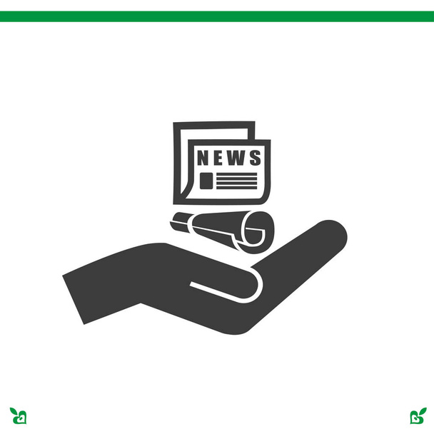 Newspaper flat icon - Vector, Image