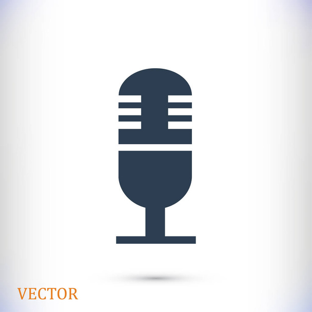 microphone flat icon - Vektor, obrázek