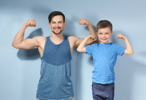 Father and son in sportswear - Foto, Imagem