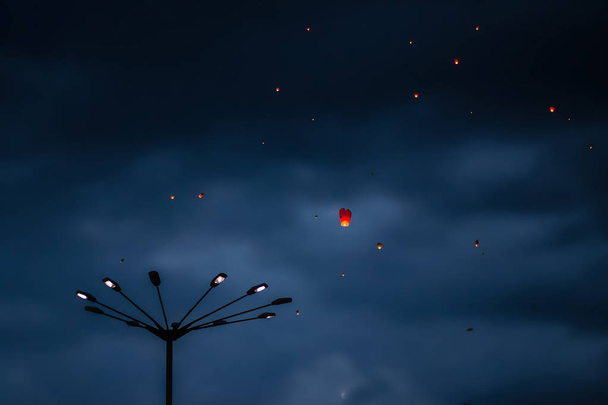 Night sky lanterns - Photo, Image