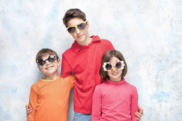 Happy children in sunglasses. - Photo, Image
