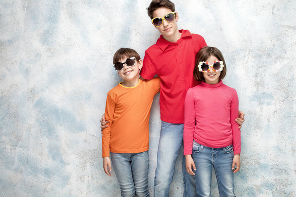 Happy children in sunglasses. - Photo, Image