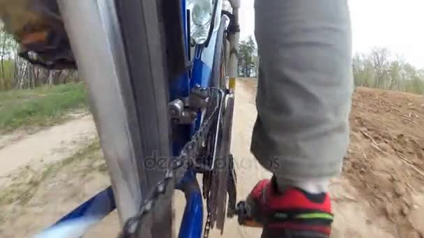 A unique point of shooting a bicycle. - Footage, Video