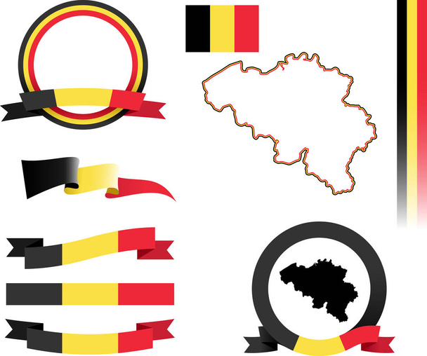 Bélgica Banner Set
 - Vetor, Imagem