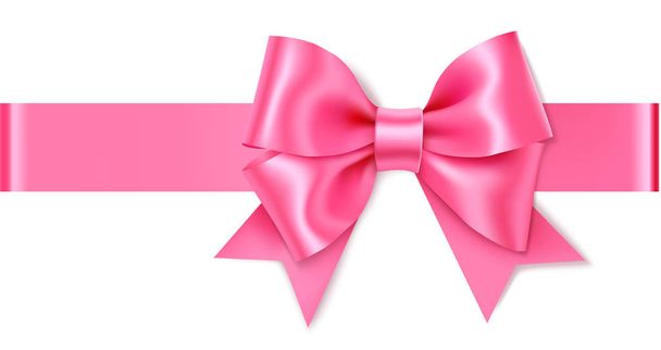 Beautiful pink bow - Vector, Image