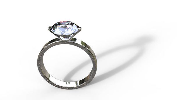 Ilustración 3D de un anillo de diamantes
  - Foto, imagen