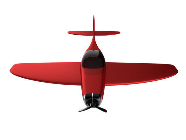 rote Propellerflugzeuge - Foto, Bild
