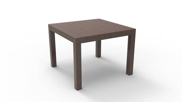 木製サイドテーブル  - 写真・画像
