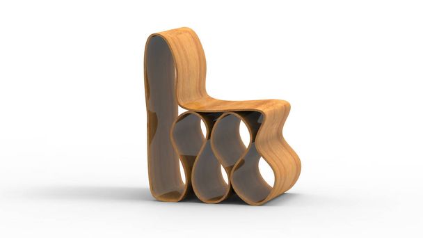 Curvy kontrplak sandalye - Fotoğraf, Görsel