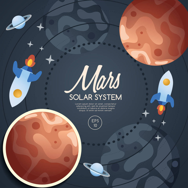 The Solar System Planets : Vector Illustration - Vector, Image