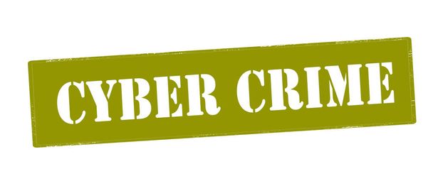 Cyber crime stamp - Vector, Image