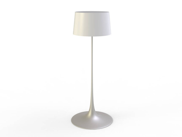 lámpara de pie blanca
 - Foto, Imagen