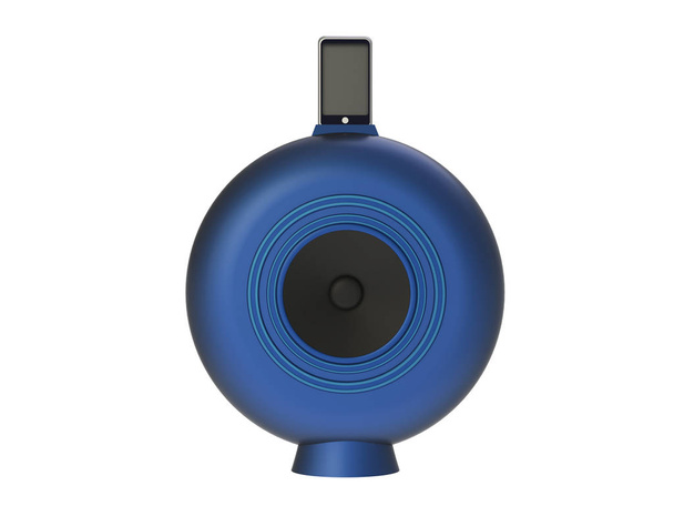 blauer runder Lautsprecher - Foto, Bild