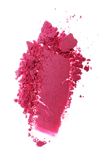 Smear of crushed shiny pink eyeshadow as sample of cosmetic product - Фото, зображення