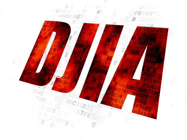 Stock market indexes concept: DJIA on Digital background - Foto, Imagem