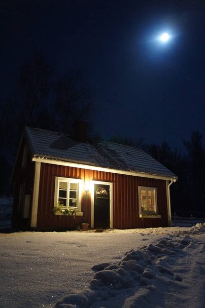 Zweedse kleine hut - Foto, afbeelding