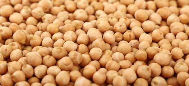 Dried chickpea beans close up background - Photo, Image
