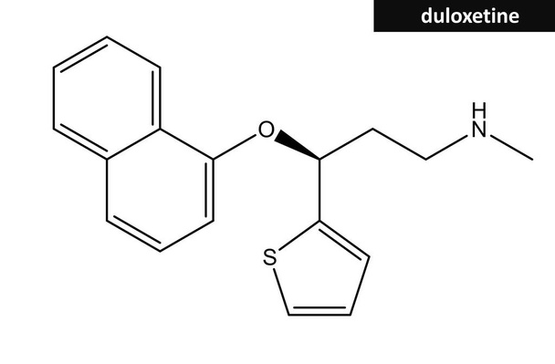 Molekulare Struktur von Duloxetin - Foto, Bild