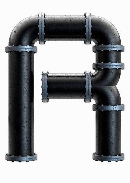 Concepto de letra de tubo de PVC
 - Foto, imagen