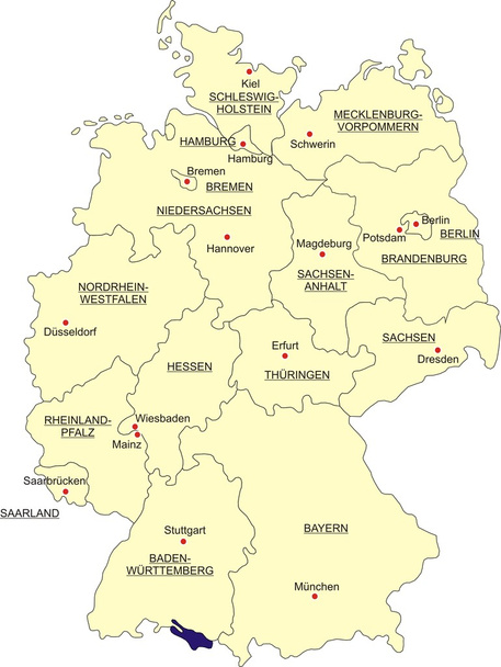 Mapa Niemiec - Wektor, obraz