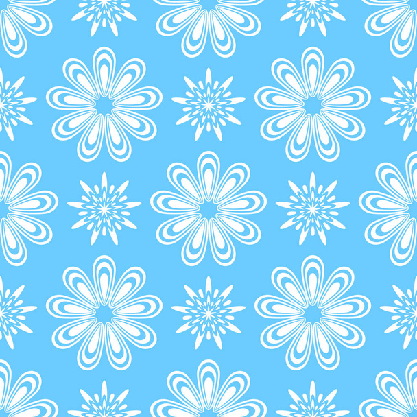 Colored seamless background. Floral pattern - Vector, imagen