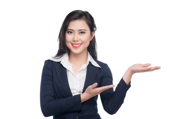 businesswoman showing by hands  - Photo, Image