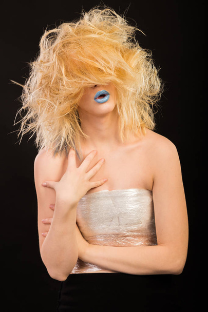 Beauty fashion photos. Emotional blonde - Valokuva, kuva