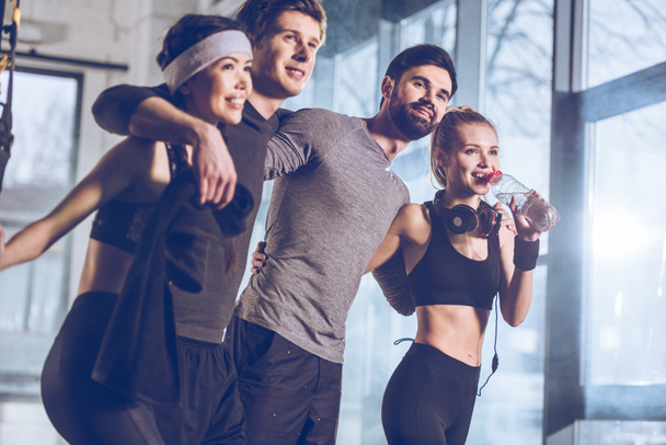 group of sportive people in gym - Photo, Image