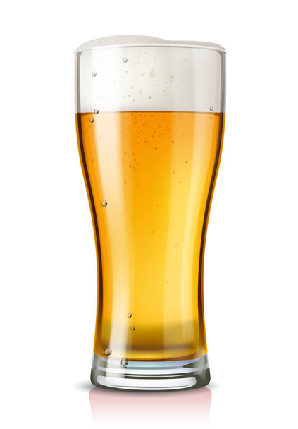 Vektor pohár sör - Vektor, kép