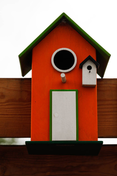 Wooden decoration, craft idea - bird house - Photo, Image