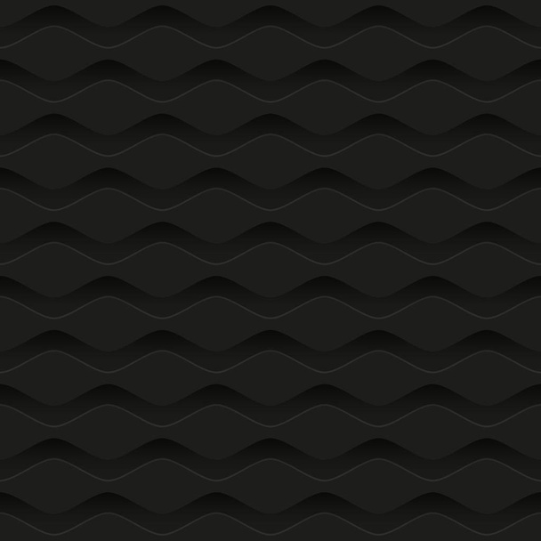 nahtloses Muster mit schwarzen geometrischen Ornamenten - Vektor, Bild