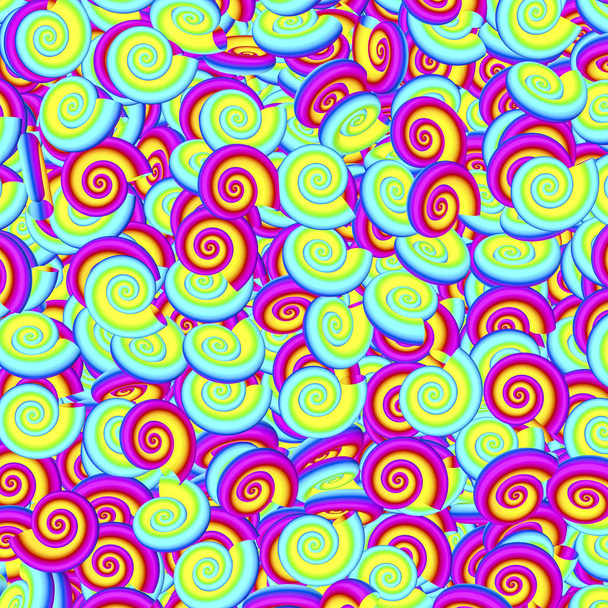 Psychedelic spiral shells - Φωτογραφία, εικόνα