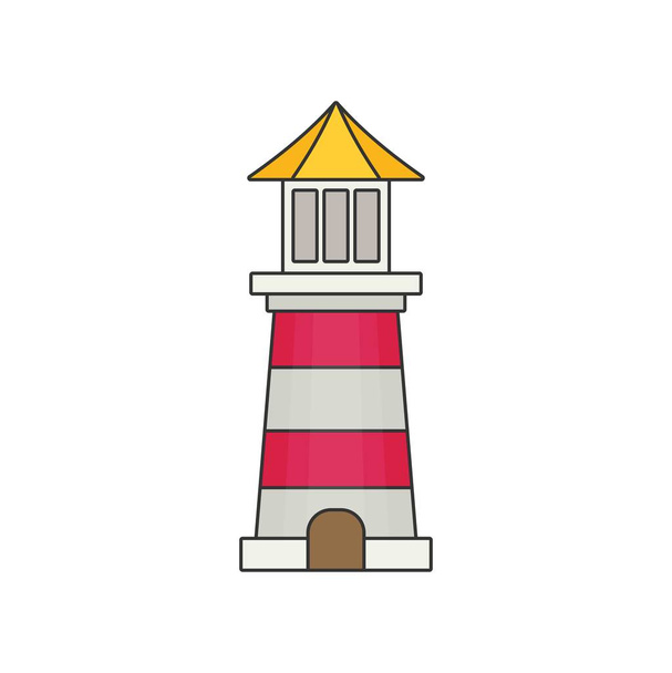 Flat lighthouse  illustration - Vektor, kép