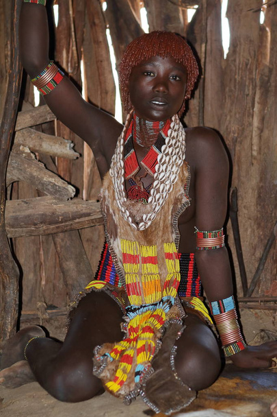 Hamar kobiet z doliny Omo w Etiopii - Zdjęcie, obraz