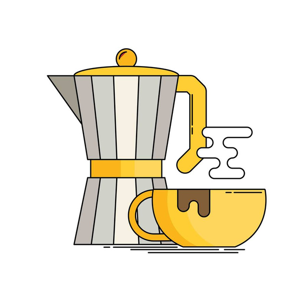grinding coffee machine  - Διάνυσμα, εικόνα