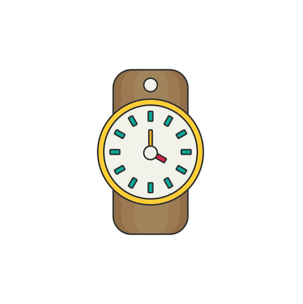 Clock flat icon - Vektör, Görsel