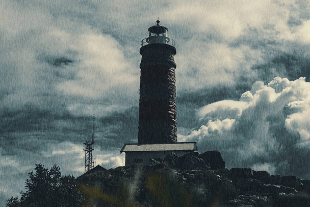 Cape Moreton Lighthouse Moreton Adası'nın kuzey tarafında. - Fotoğraf, Görsel