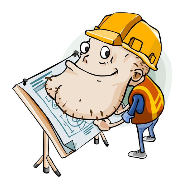 Инженер по чертежу
 - Вектор,изображение