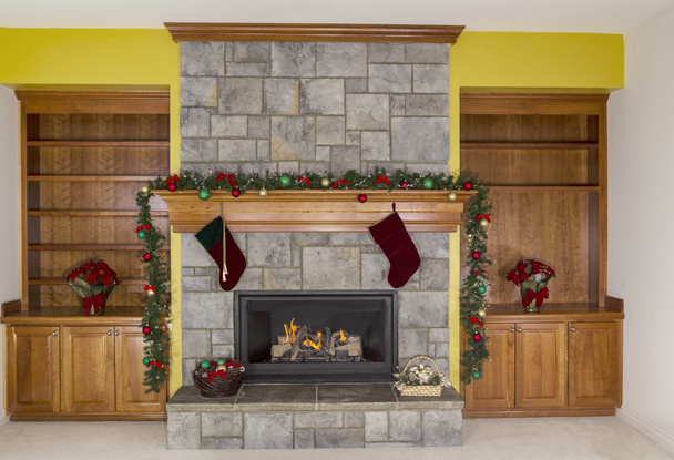 Glowing Fireplace for the Holidays - Photo, Image