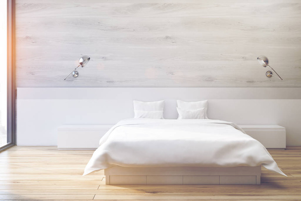 Gray bedroom, toned - Photo, Image