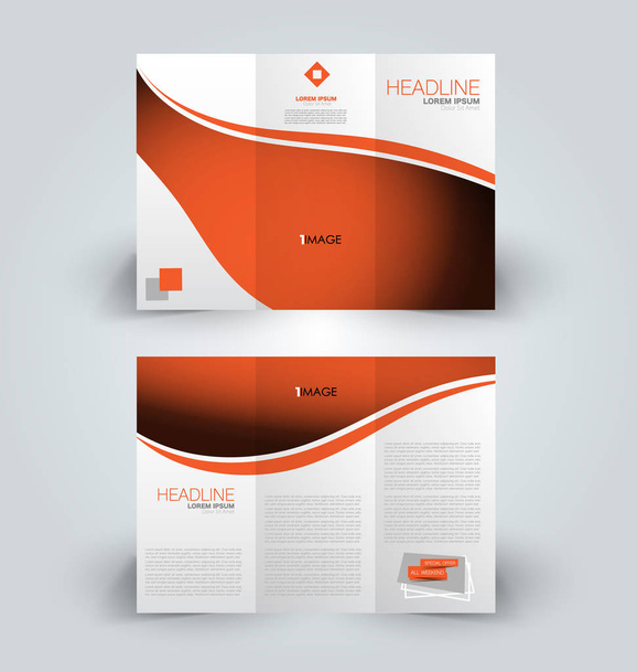 Brochure modello di design per la pubblicità di formazione aziendale. Libretto triplo
 - Vettoriali, immagini