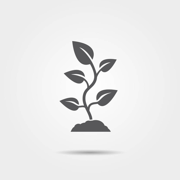 Sprout gray icon - Vector, Image