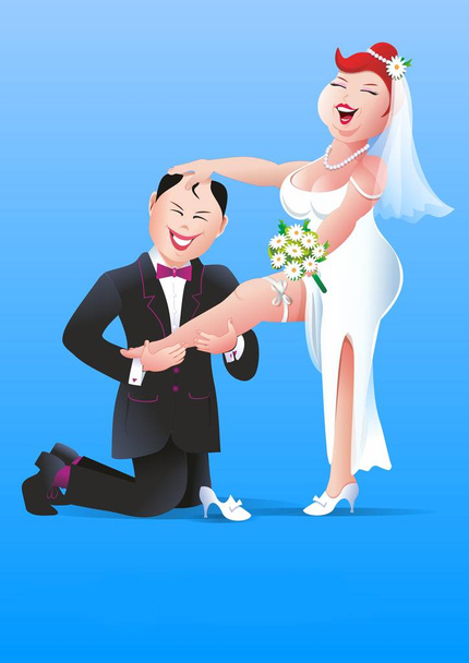 Bride and Groom Illustration - Photo, Image