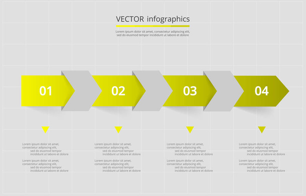 Vector lines arrows infographic. - Vetor, Imagem