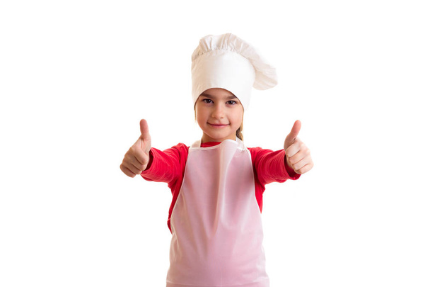 kleines Mädchen kocht - Foto, Bild
