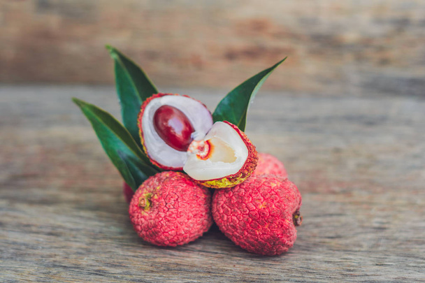 Fresh litchi fruits - Фото, изображение