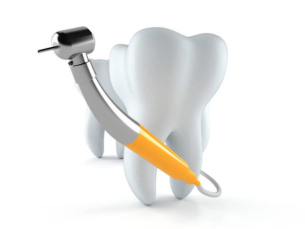 Δοντιών με οδοντιατρικό εργαλείο - Φωτογραφία, εικόνα