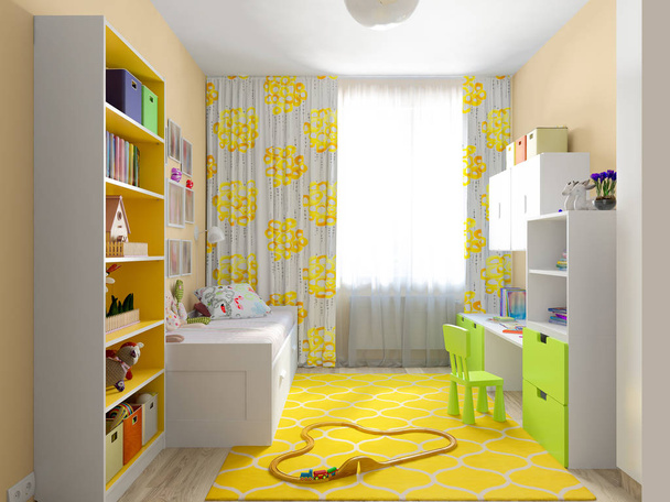 Modern Urban Contemporary Children Room Interior Design - Valokuva, kuva