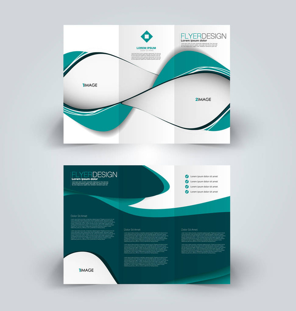 Modèle de conception de brochure pour la publicité d'éducation des entreprises. Brochure triple
 - Vecteur, image